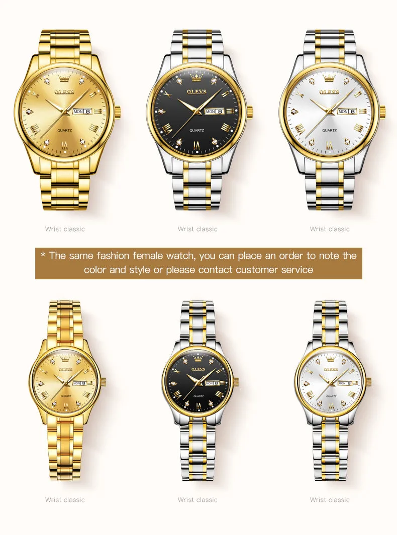 Olevs OEM Private Label Popular Luxury Calendar Waterproof Men's Quartz Watch